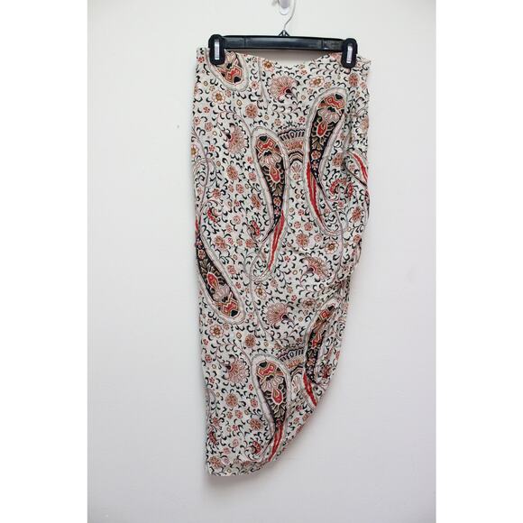 NWT Veronica Beard Herst Oat Slit Silk Asymmetrical Skirt Size 6 - Picture 3 of 5